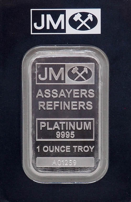 1 Oz Platinum Bar Johnson Matthey - Platinum bars in Canada - 1 Oz Platinum Bar Johnson Matthey Canada